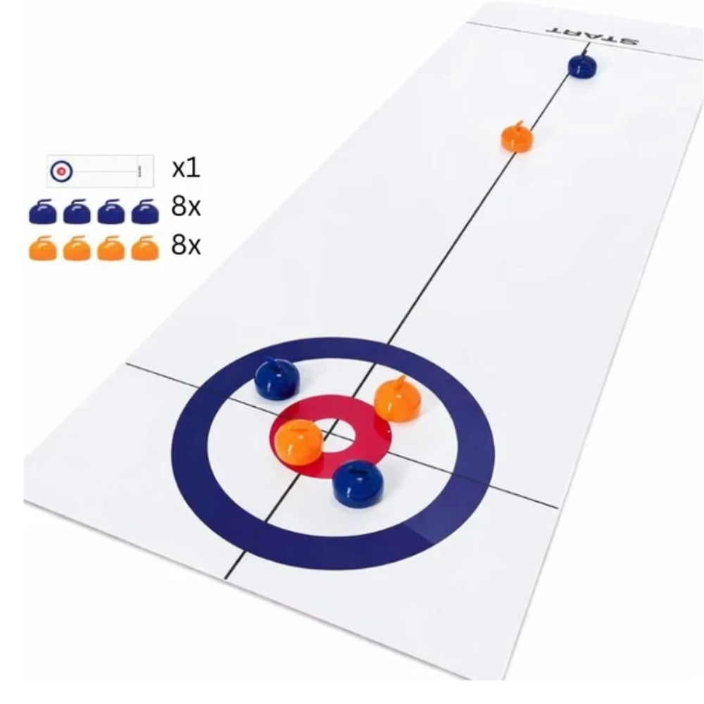 Tabletop Curling Game – Foldable Family Strategy Game