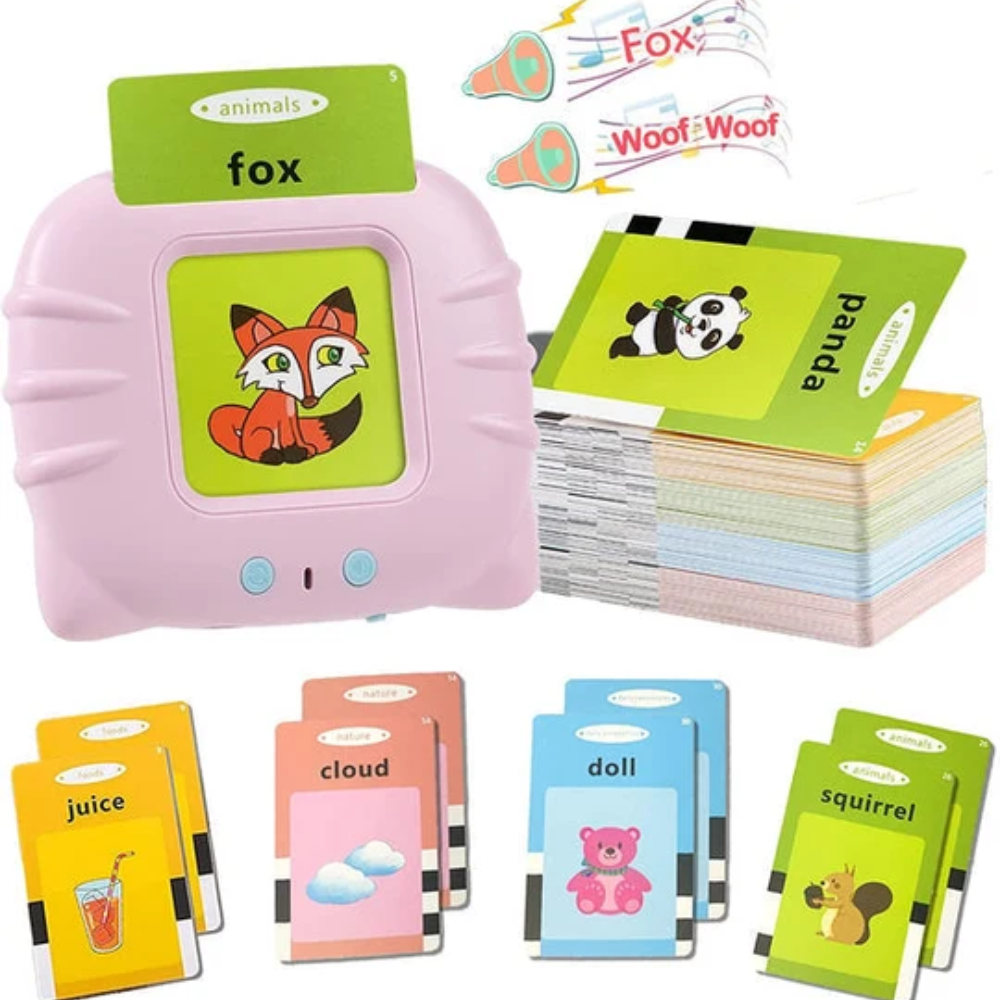 Talking Flash Cards for Kids – Interactive Educational Vocabulary Learning Toy Ages 2–6
