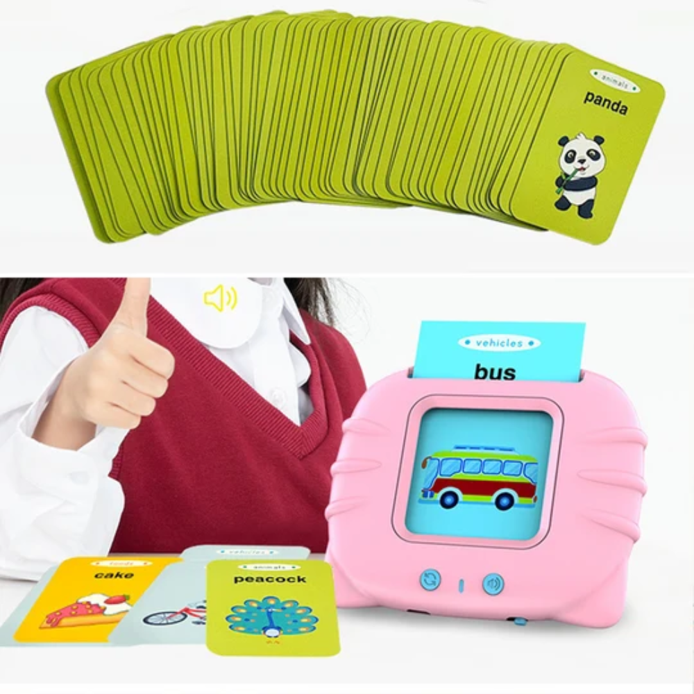 Talking Flash Cards for Kids – Interactive Educational Vocabulary Learning Toy Ages 2–6