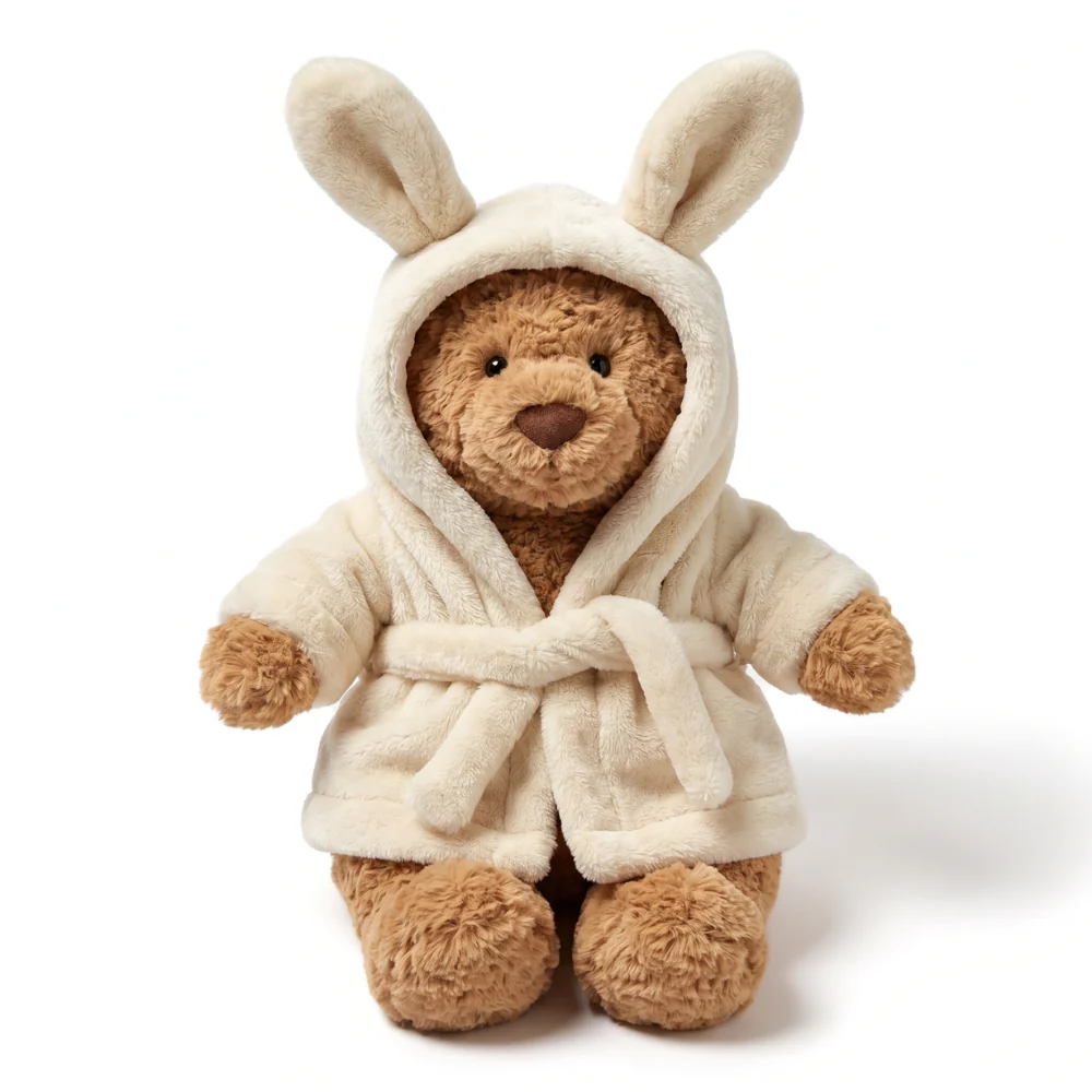 Teddy Bear Plush Toy – Soft Stuffed Animal with Cute Dress-Up Outfits for Kids