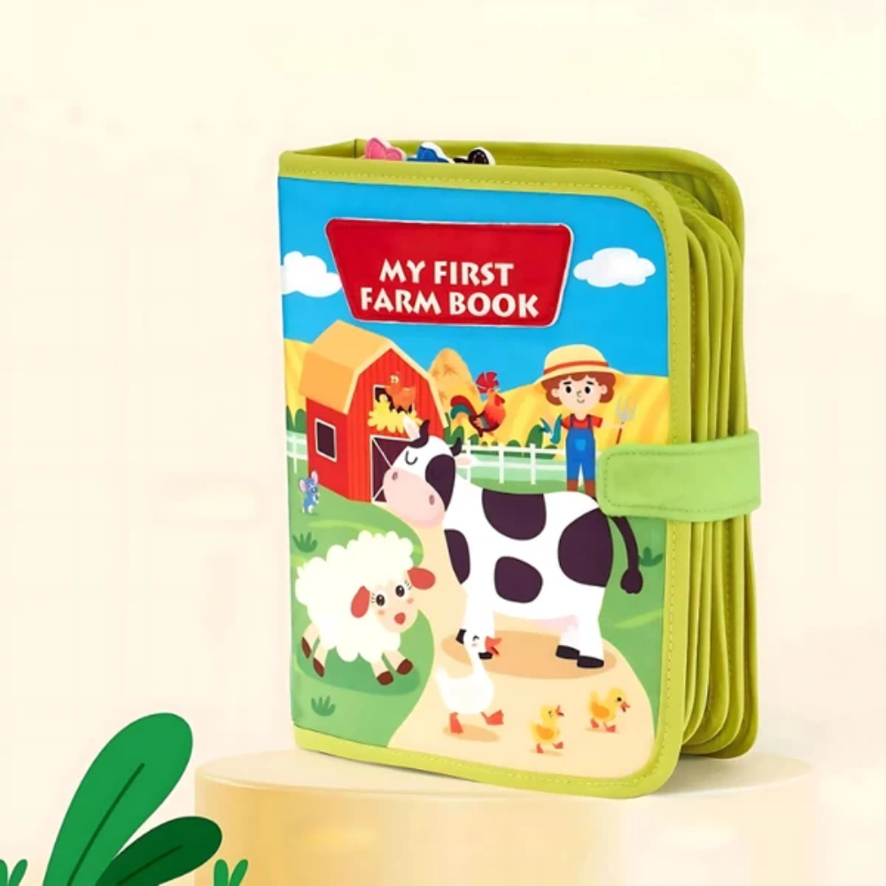 Tinkello Montessori Busy Book – Interactive Farm-Themed Activity Book for Kids