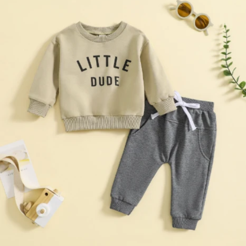 Toddler Boys Sweatshirt and Joggers Set – Little Dude Two Piece Outfit
