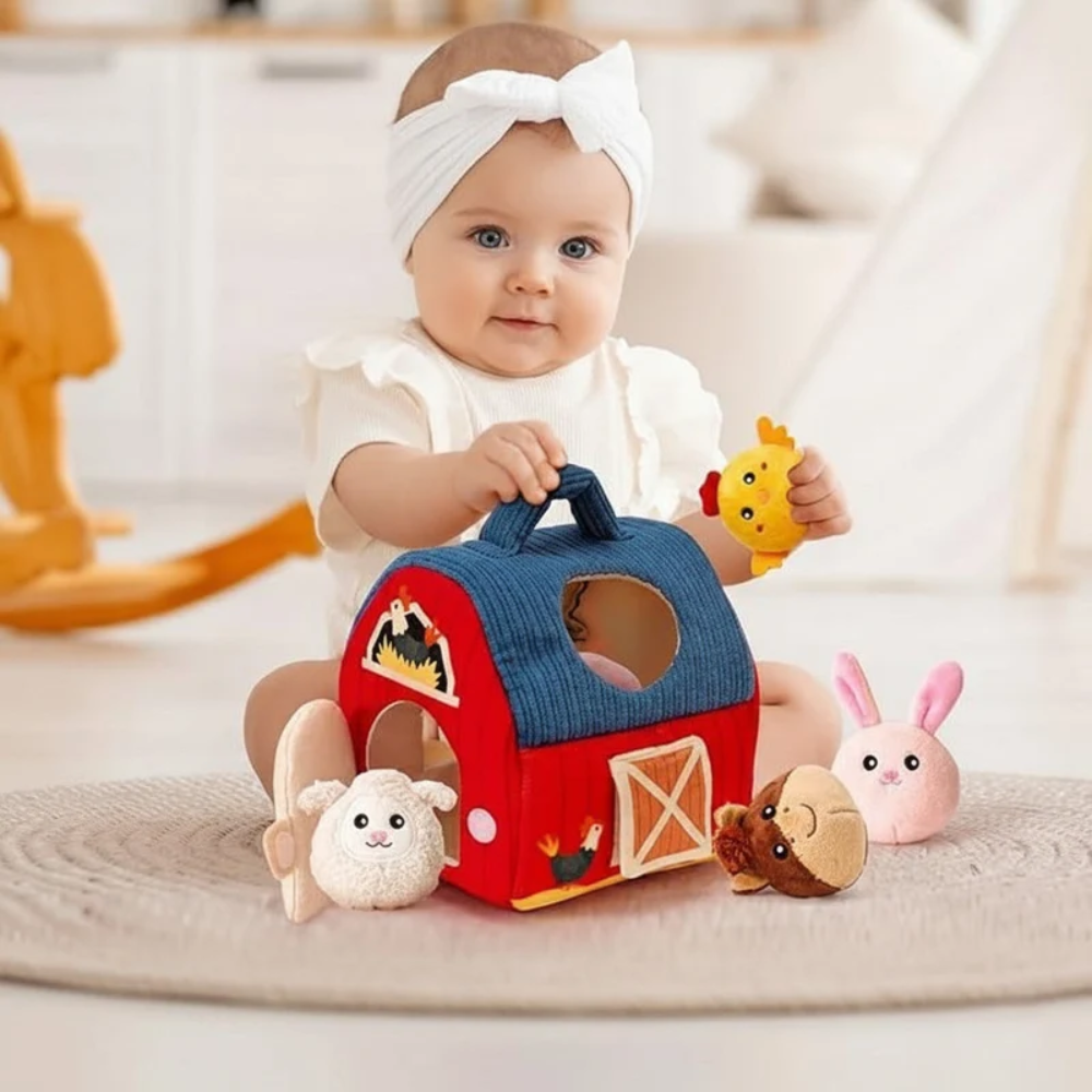 Toddler Plush Farm Animal Set – Soft Barn Playset with Stuffed Animals