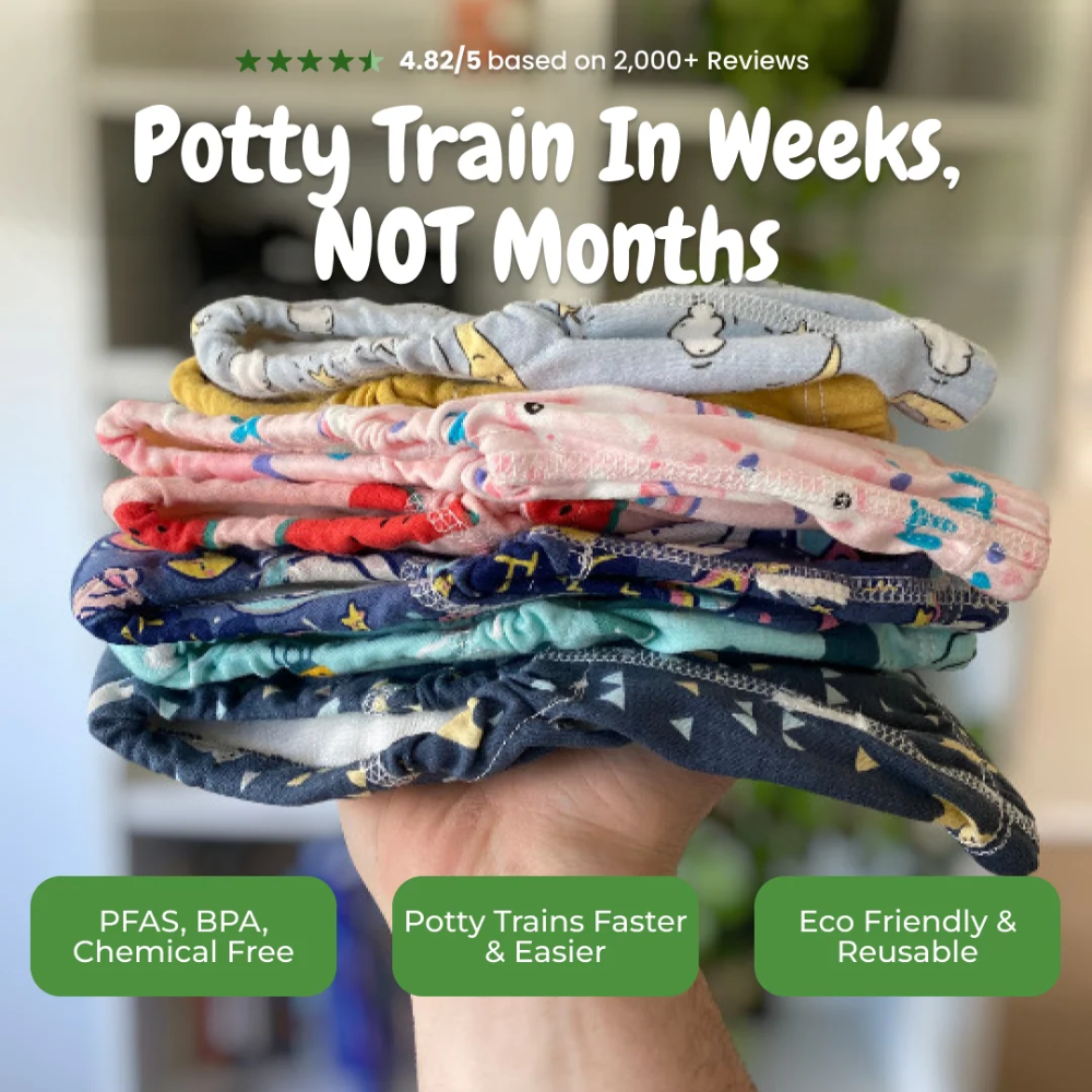 Toddler Potty Training Underwear – Reusable Training Pants with Elastic Waistband