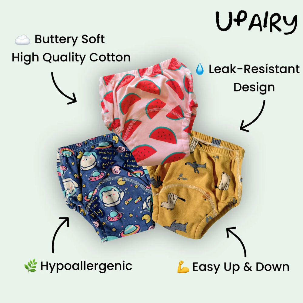 Toddler Potty Training Underwear – Reusable Training Pants with Elastic Waistband