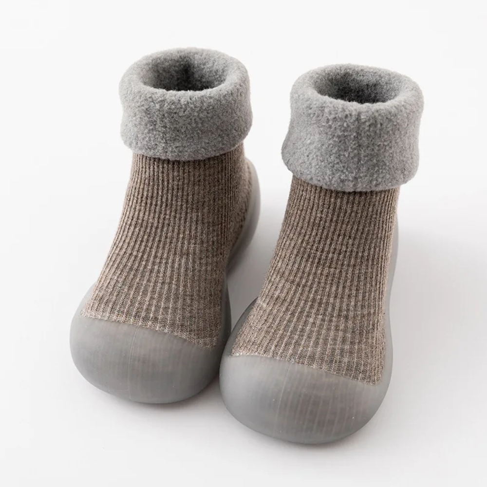 Toddler Sock Shoes – Warm Anti-Slip Baby Shoes with Soft Rubber Soles