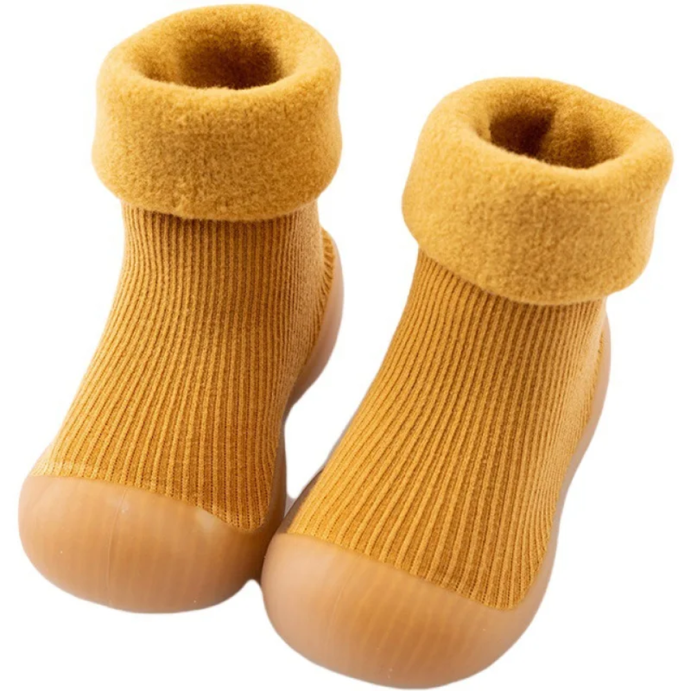 Toddler Sock Shoes – Warm Anti-Slip Baby Shoes with Soft Rubber Soles
