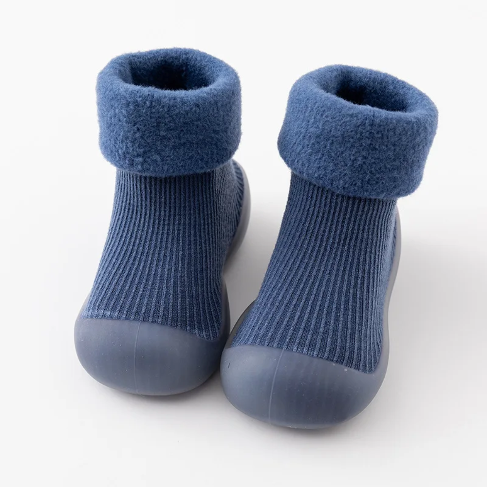 Toddler Sock Shoes – Warm Anti-Slip Baby Shoes with Soft Rubber Soles