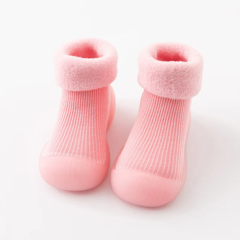 Toddler Sock Shoes – Warm Anti-Slip Baby Shoes with Soft Rubber Soles