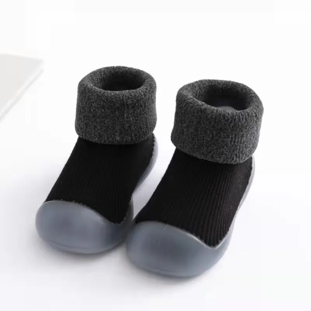 Toddler Sock Shoes – Warm Anti-Slip Baby Shoes with Soft Rubber Soles