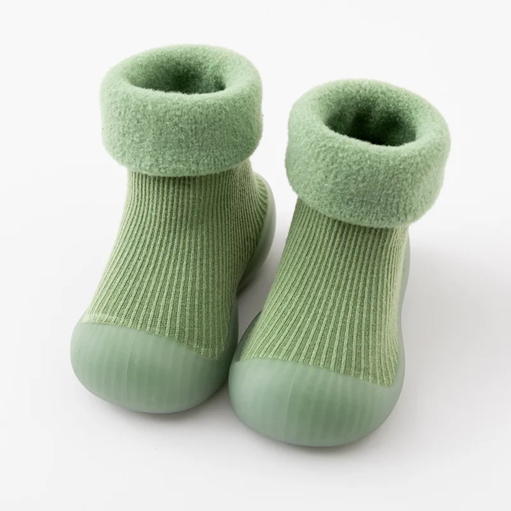 Toddler Sock Shoes – Warm Anti-Slip Baby Shoes with Soft Rubber Soles