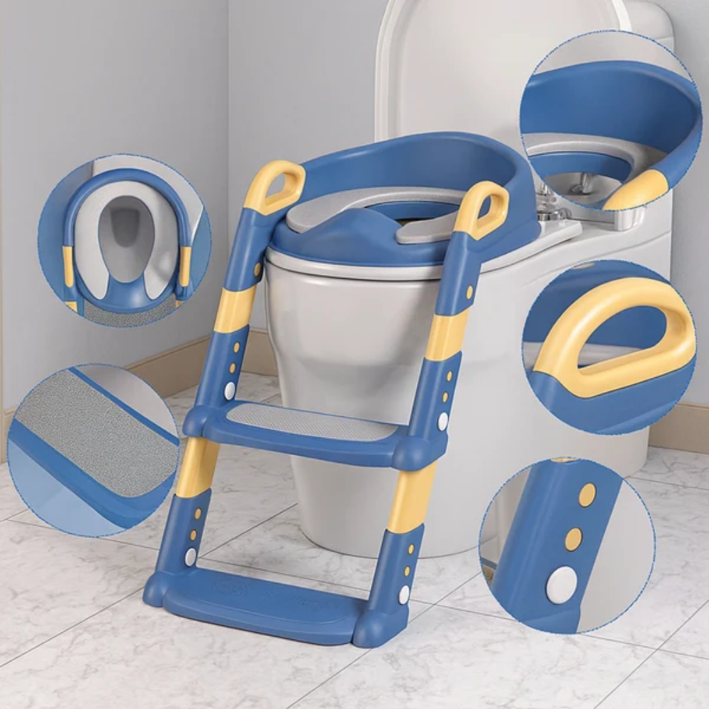 Toddler Toilet Step Stool – Non-Slip Bathroom Footstool for Kids Potty Training