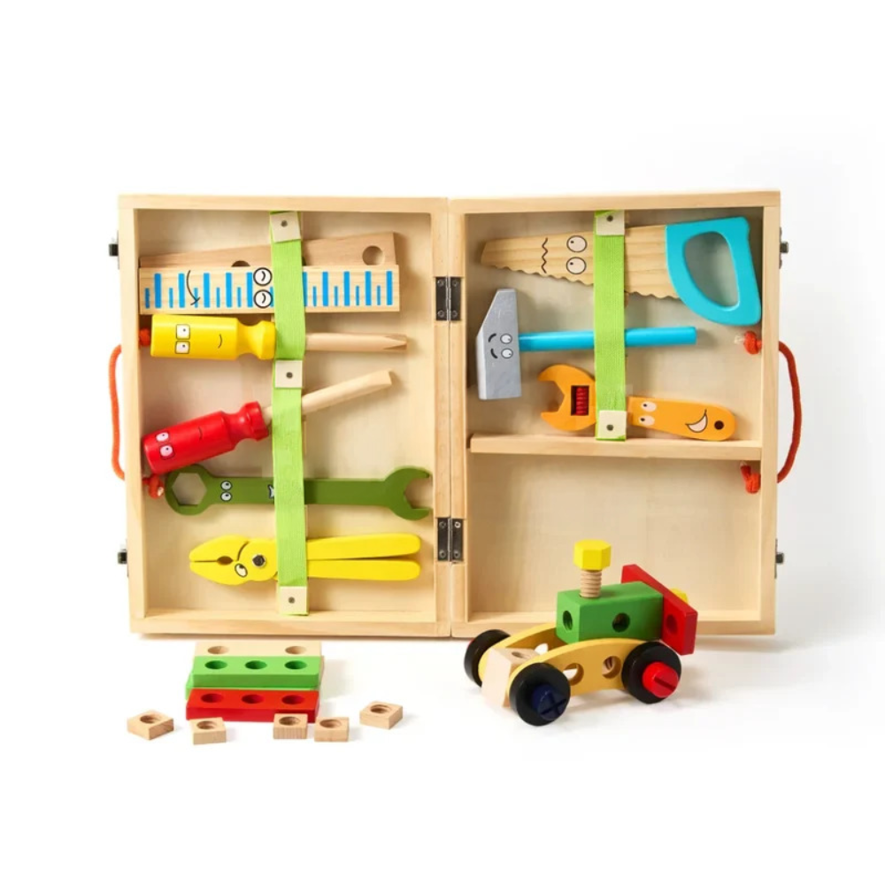 Toddler Wooden Craft Kit – Educational Building and Construction Toy Set