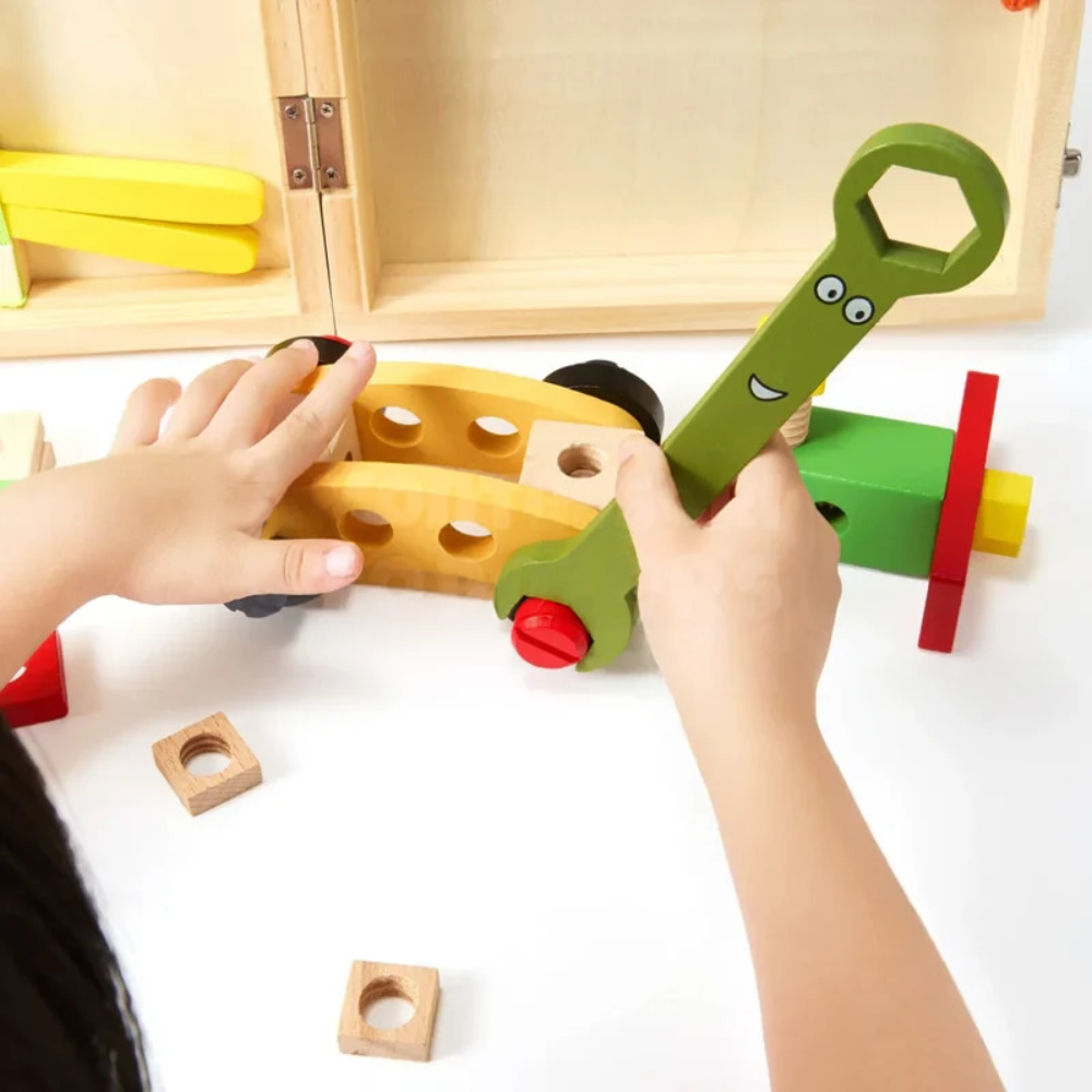 Toddler Wooden Craft Kit – Educational Building and Construction Toy Set