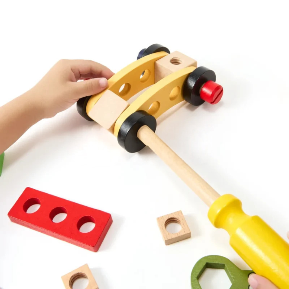 Toddler Wooden Craft Kit – Educational Building and Construction Toy Set