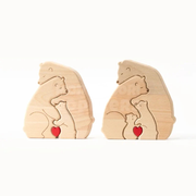 Toddler Wooden Hugging Bears – Educational Animal Matching and Stacking Toy