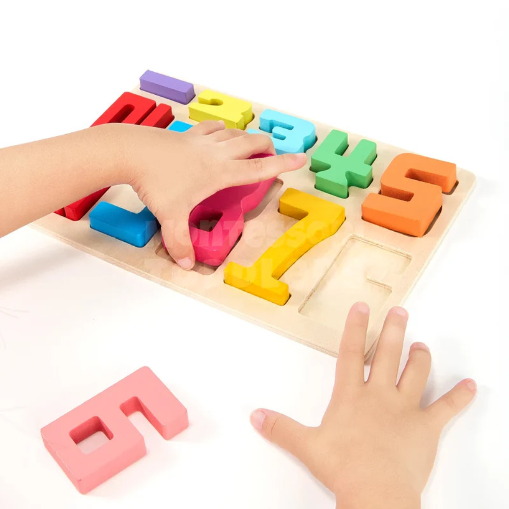 Toddler Wooden Number Balance Puzzle – Educational Counting and Math Learning Toy