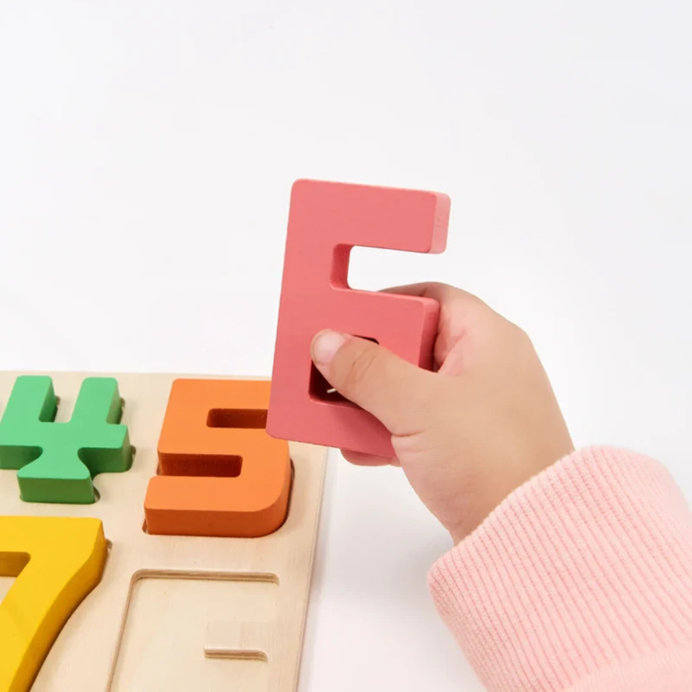 Toddler Wooden Number Balance Puzzle – Educational Counting and Math Learning Toy