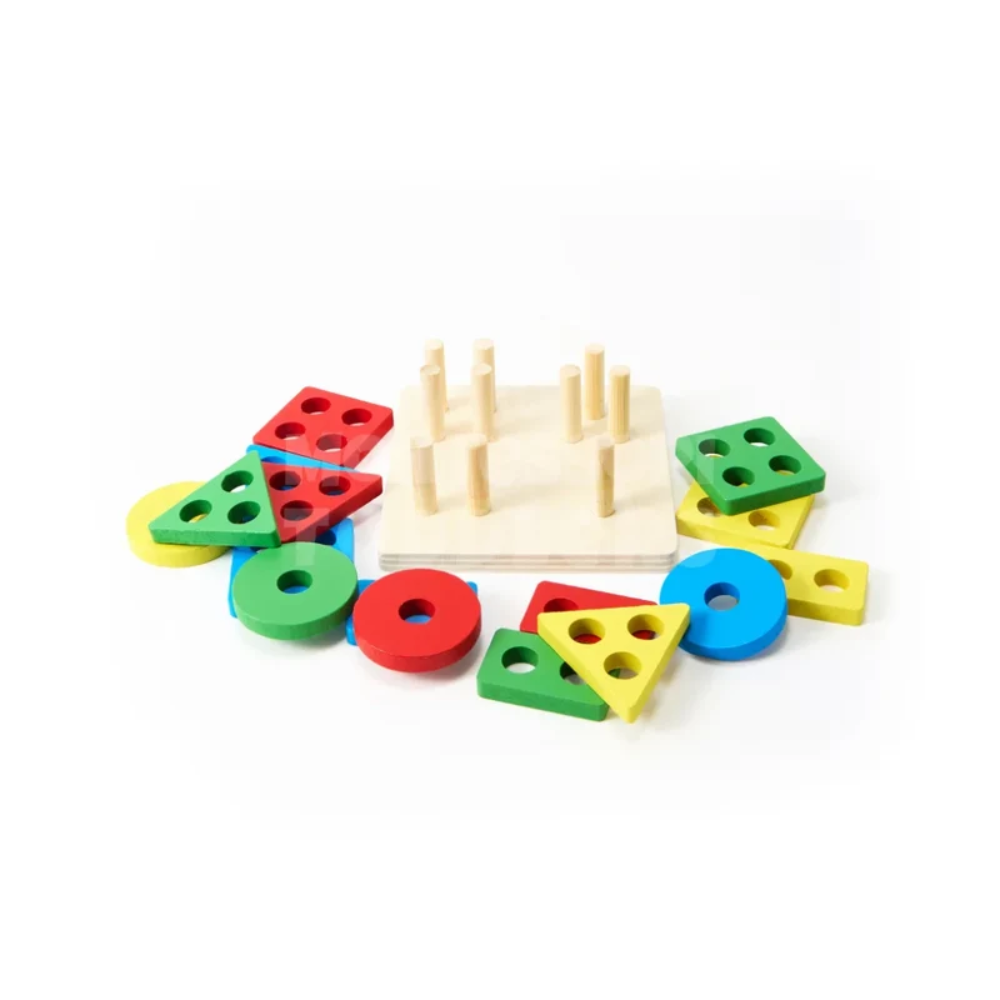 Toddler Wooden Shape Puzzle – Educational Shape Sorting and Matching Toy