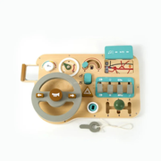Toddler Wooden Steering Wheel – Pretend Driving Toy for Imaginative Play