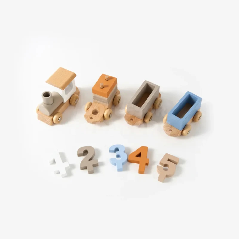 Toddler Wooden Train Set – Educational Railway Toy for Imaginative Play