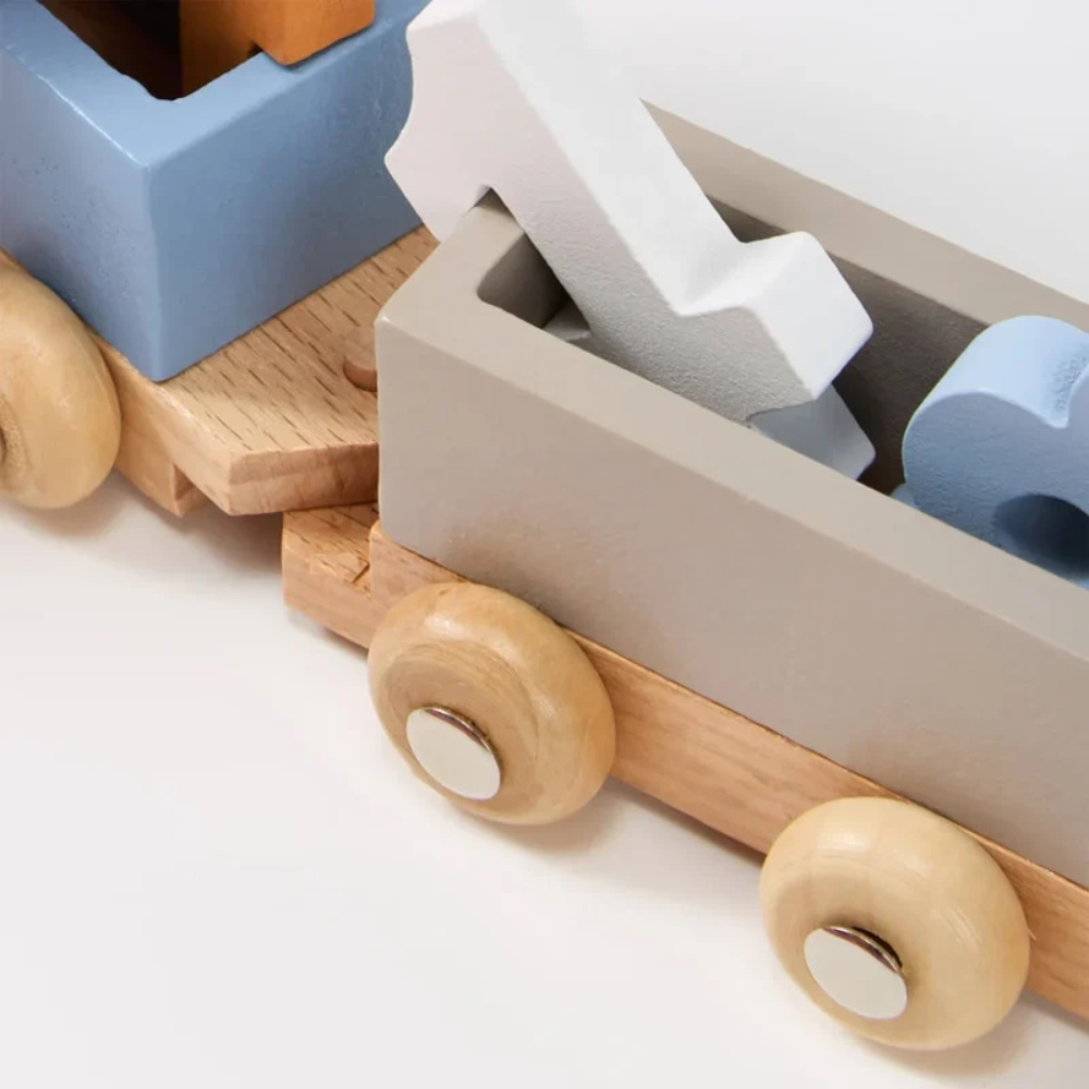 Toddler Wooden Train Set – Educational Railway Toy for Imaginative Play