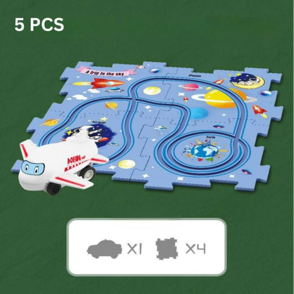 TrackMaster Kids Car Race Track – Customizable Racing Track Building Toy