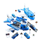 Transforming Airplane Toy – Cargo Aircraft with Mini Cars and Play Accessories