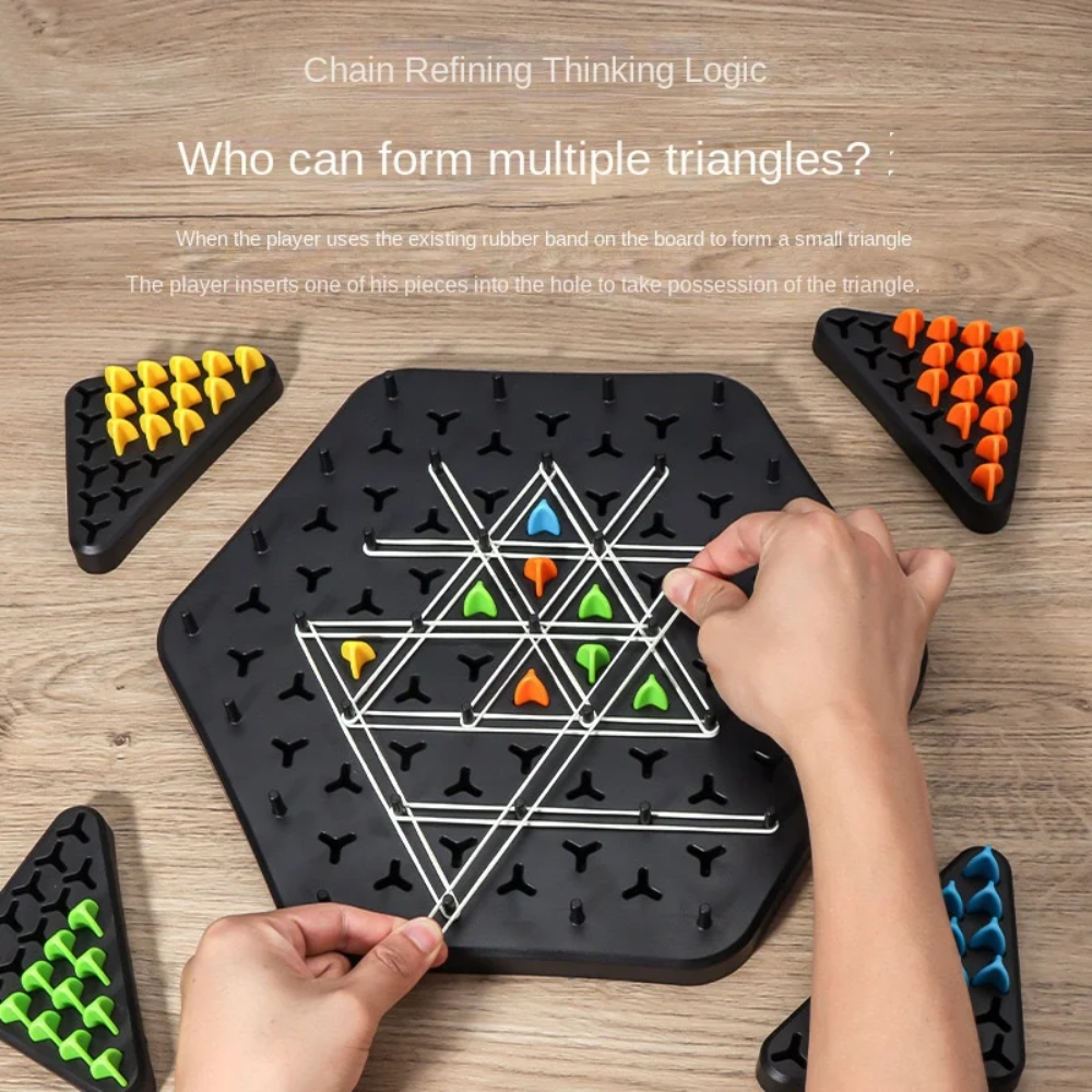 Triangle Strategy Board Game – Educational Logic & Thinking Game for Kids and Families