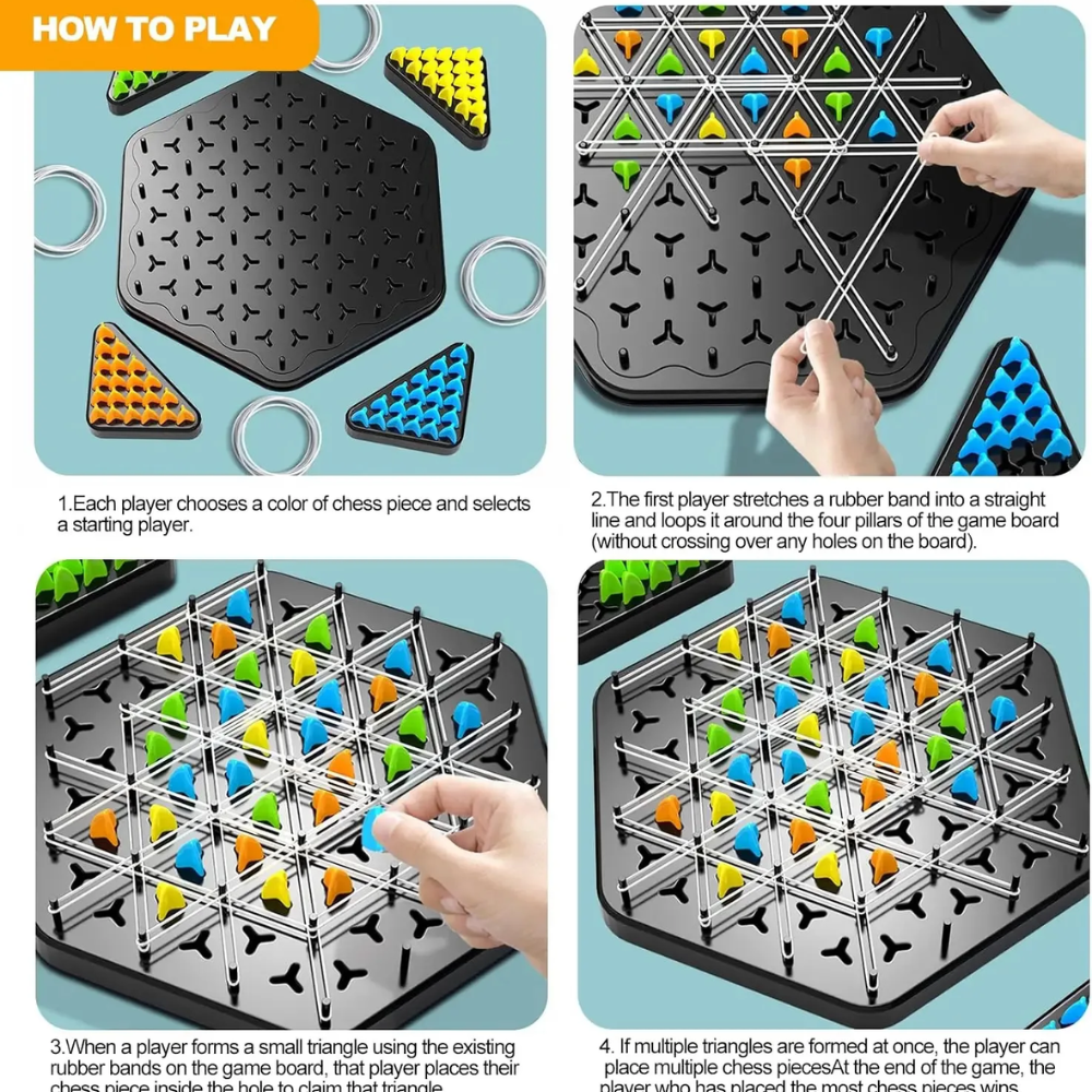 Triangle Strategy Board Game – Educational Logic & Thinking Game for Kids and Families