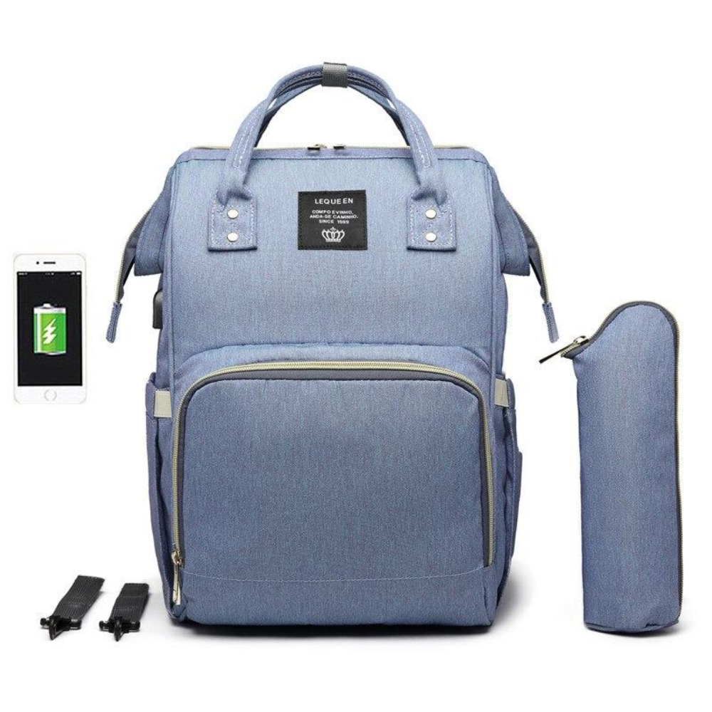 Diaper Bag Backpack USB Port | Multi Compartment Travel Bag