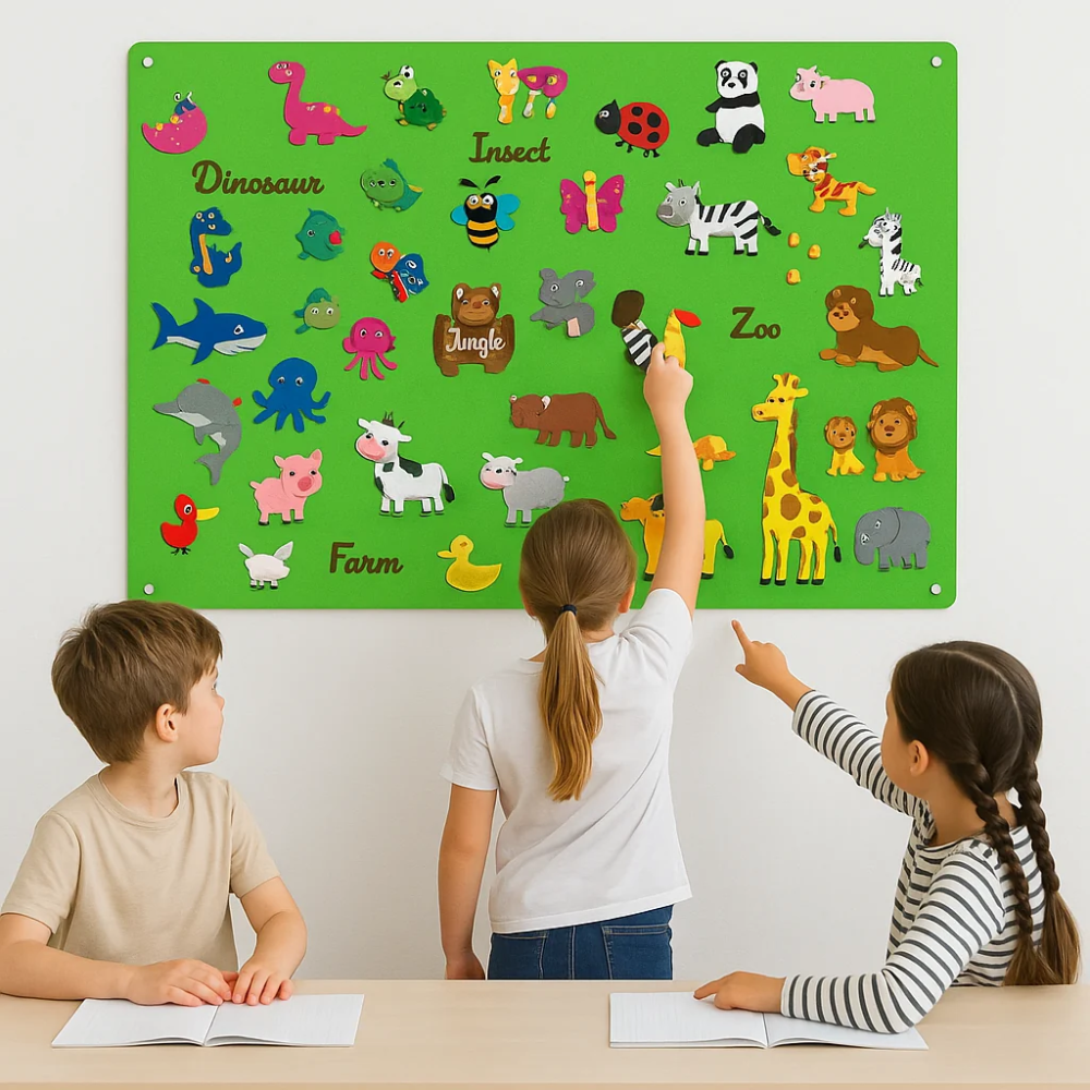 Interactive Felt Board for Kids – Educational Learning and Creative Storytelling Play Mat