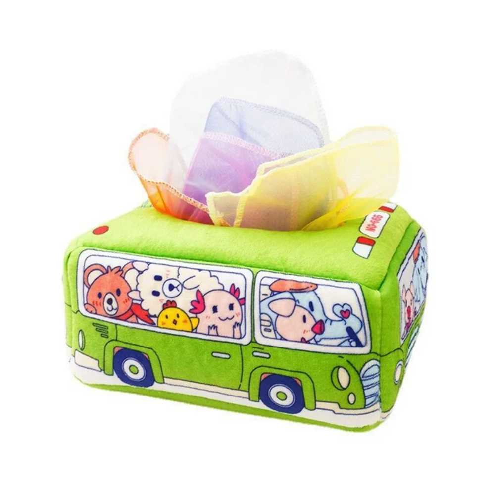 Toddler Tissue Box Sensory Toy – Educational Pull and Play Activity Toy