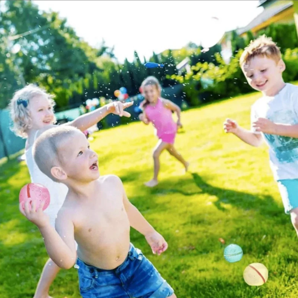 Kids Reusable Water Balloons – Silicone Water Splash Toys for Outdoor Play