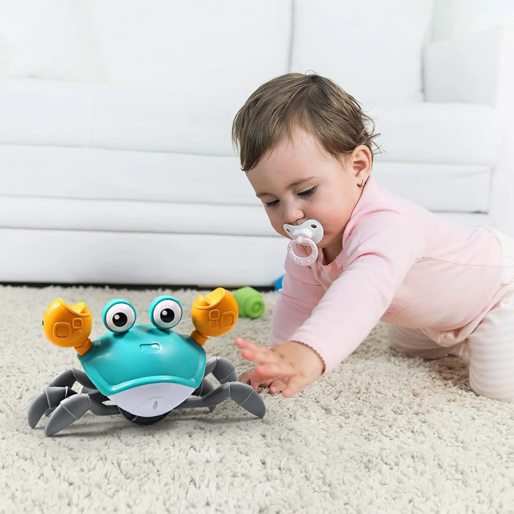 Walking Crab – Interactive Crawling Toy with Lights, Sounds & Obstacle Avoidance