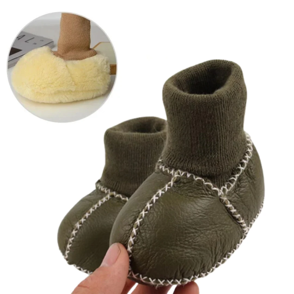 Warm Baby Booties – Soft Lined Winter Shoes with Anti-Slip Soles