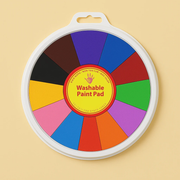 Washable Kids Paint Set – Colorful Finger Painting Wheel with Art Activity Book
