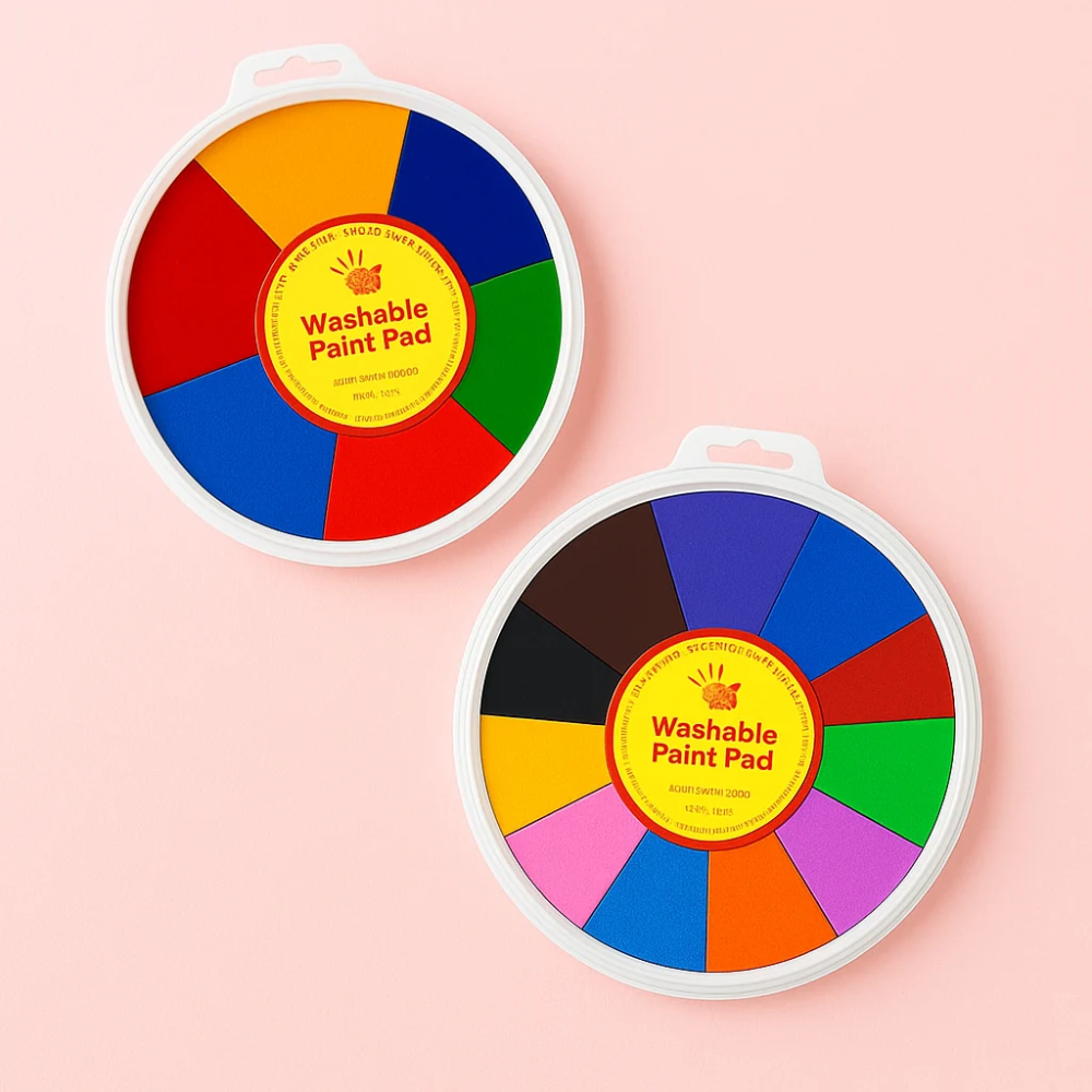 Washable Kids Paint Set – Colorful Finger Painting Wheel with Art Activity Book