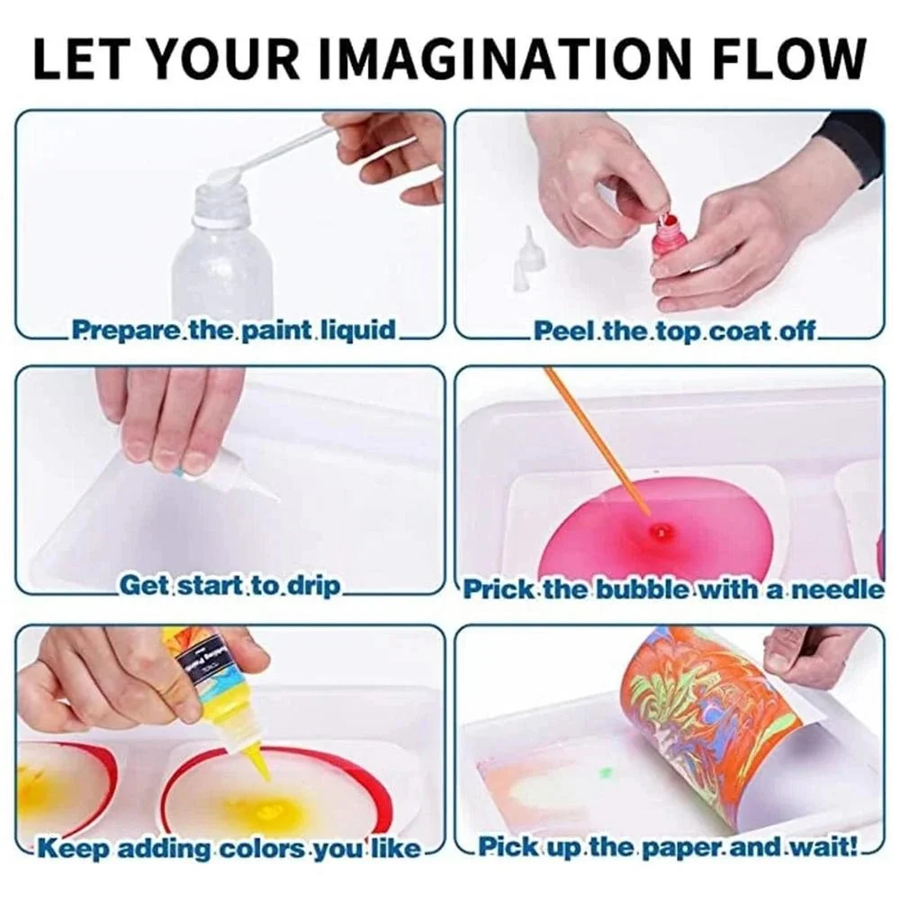 Water Marbling Paint Kit for Kids – Creative Art and Craft Painting Set