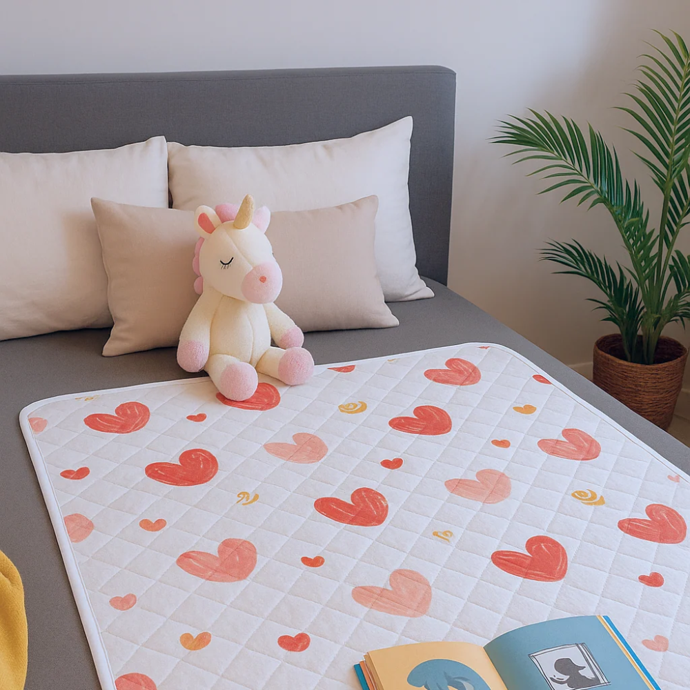 Waterproof Bed Mat – Reusable Quilted Mattress Protector for Kids and Toddlers