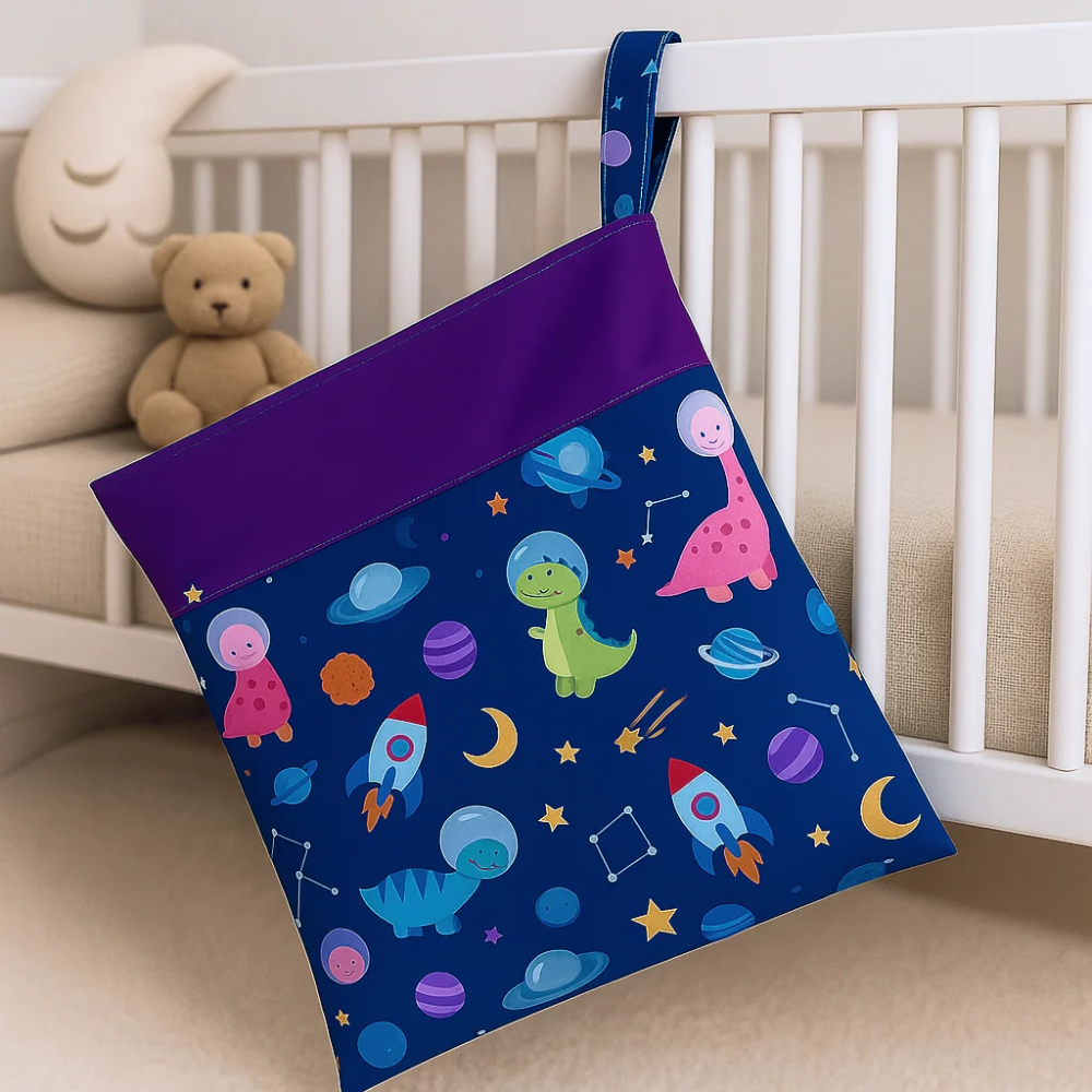 Waterproof Wet Bag for Potty Training – Reusable Double Compartment Storage Bag with Zipper Closure