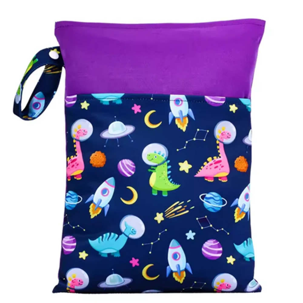 Waterproof Wet Bag for Potty Training – Reusable Double Compartment Storage Bag with Zipper Closure