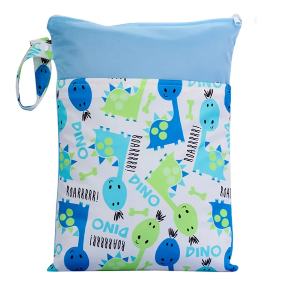 Waterproof Wet Bag for Potty Training – Reusable Double Compartment Storage Bag with Zipper Closure