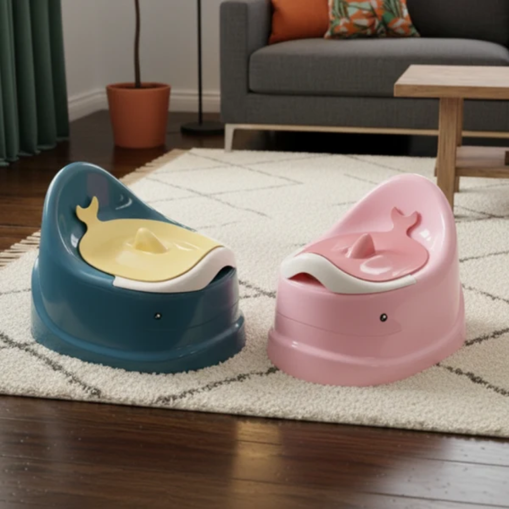 Whale Portable Potty for Toddlers – Kids Toilet Training Seat with Removable Container and Cover