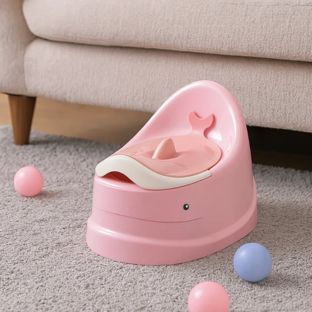 Whale Portable Potty for Toddlers – Kids Toilet Training Seat with Removable Container and Cover