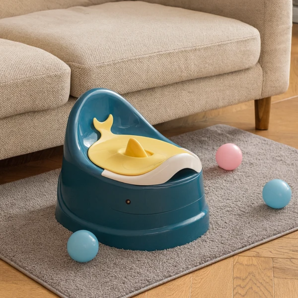 Whale Portable Potty for Toddlers – Kids Toilet Training Seat with Removable Container and Cover
