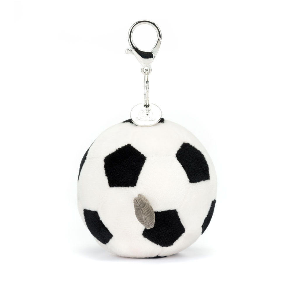 White Football Bag Charm