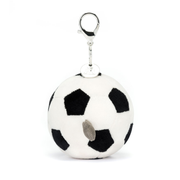 White Football Bag Charm