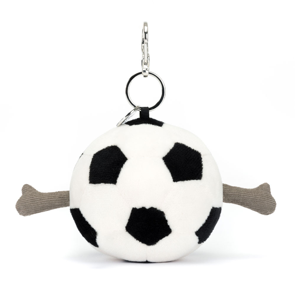 White Football Bag Charm