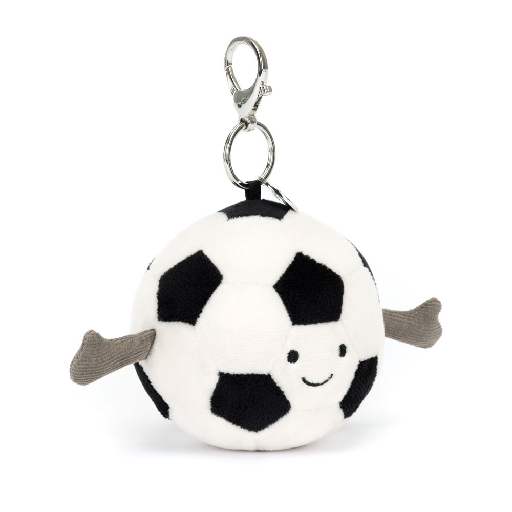 White Football Bag Charm
